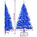 Albero Di Natale Artificiale A Metà Con Supporto Blu 180 Cm Pvc - Foto miniatura 7