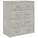 Credenza con 4 Cassetti 60x30,5x71 cm Grigio cemento - Foto miniatura 3