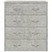 Credenza con 4 Cassetti 60x30,5x71 cm Grigio cemento - Foto miniatura 6