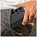 Cover S23 Ultra Silicone Cinturino Originale Silicone Grip Case Nera - Foto miniatura 3