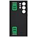 Cover S23 Ultra Silicone Cinturino Originale Silicone Grip Case Nera - Foto miniatura 5