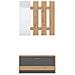 Mobile Ingresso Appendiabiti Moderno Minimal In Legno Di Design Moderno Industrial Cm 91,6 X 28,1 X 202 H - Foto miniatura 2