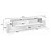Mobile Porta Tv Teo, Credenza Bassa Da Soggiorno, Base Porta Tv, 100% Made In Italy, Cm 200x45h52, Bianco Lucido E Acero - Foto miniatura 3