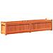 Fioriera Giardino Marrone Cera 150x31x31 Cm Legno Massello Pino - Foto miniatura 2