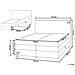 Letto Boxspring Tessuto Beige 180 X 200 Cm Minister - Foto miniatura 3