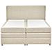 Letto Boxspring Tessuto Beige 180 X 200 Cm Minister - Foto miniatura 5