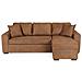 Divano Angolare Trasformabile Reversibile A 4 Posti - Tessuto Marrone Vintage - 244 X 151 X 90 - Hamilton - Prodotto In Ucraina - Foto miniatura 1