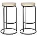 Sgabello Da Bar Set Di 2 Pelle Sintetica Beige Chiaro Milroy - Foto miniatura 3