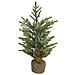 Albero di natale 42cm Alberello Pino con Base Sacco Iuta Decorazione Natalizia - Foto miniatura 2