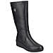 Black Casual Closed Ladies' Boots Stivali Pelle Sintetica Scarpe Donna Nero Eu 39, Y4470-01 - Foto miniatura 1