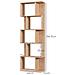 Mobile Libreria in Legno a 5 Ripiani con Divisorio, 60x24x184.5 cm, Color Legno - Foto miniatura 3