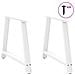 Gambe Tavolino Da Caffè A A 2pz Bianco 90x(72-73) Cm Acciaio - Foto miniatura 3