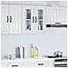 Pensile Da Cucina Con Porta In Vetro Kalmar Bianco Lucido - Foto miniatura 3