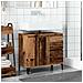 Mobile Sottolavabo Legno Antico 65x33x60 Cm In Truciolato - Foto miniatura 3