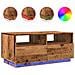 Tavolino Da Salotto Con Luci Led Legno Antico 90x49x40 Cm - Foto miniatura 2