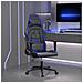 Lusso Casadino -  Sedia Da Gaming Massaggiante Nero E Blu In Similpelle - Foto miniatura 2