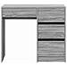 Scrivania Grigia Grigio Sonoma Legno Ingegnerizzato Media - Foto miniatura 6