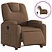 Poltrona Elettrica Reclinabile Marrone in Tessuto - Foto miniatura 1