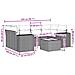 Set Divani da Giardino 7pz con Cuscini Grigio Chiaro Polyrattan - Foto miniatura 8