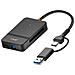 Hub 8 In 1 Lettore Schede Usb E Usb-c Funzione Carica Smartphone, Nero - Foto miniatura 1