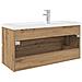 Mobile Bagno con Lavabo Integrato&Rubinetto Rovere Artigianale - Foto miniatura 8