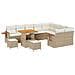 Set Divano da Giardino con cuscino 12 pcs Beige Poly Rattan - Foto miniatura 1