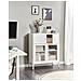 Credenza Espositiva In Vetro Esholt Metallo 80 Cm Bianco - Foto miniatura 1
