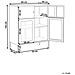Credenza Espositiva In Vetro Esholt Metallo 80 Cm Bianco - Foto miniatura 4