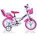 Sch Roses 12'' - Bicicletta Per Bambine (3-5 Anni), Ruote 12'', Telaio Acciaio, Con Accessori - Colore Bianco - Foto miniatura 1