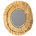 Specchio Rotondo In Fibra Naturale Marrone 57x57x6h - Foto miniatura 1