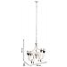 Lampada Da Soffitto In Legno E Metallo Bianco Invecchiato 68x60x64h - Foto miniatura 3