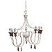 Lampada Da Soffitto In Legno E Metallo Bianco Invecchiato 68x60x64h - Foto miniatura 4