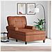 Chaise Lounge Marrone 91 x 157 x 91 cm Pelle Sintetica - Foto miniatura 2