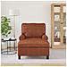 Chaise Lounge Marrone 91 x 157 x 91 cm Pelle Sintetica - Foto miniatura 3