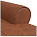 Chaise Lounge Marrone 91 x 157 x 91 cm Pelle Sintetica - Foto miniatura 8