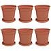 Vasi per Piante 6 pcs Rosso Mattone Ø 17 x 14 cm Plastica - Foto miniatura 1