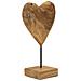 Scultura Dobu Cuore In Teak Riciclato Pezzo Unico - Foto miniatura 2