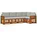 Set divani con cuscino 5 pcs Grigio Naturale e Chiaro - Foto miniatura 1