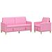 Set di Divani con Storage 2 pcs Rosa Poliestere - Foto miniatura 1