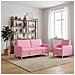 Set di Divani con Storage 2 pcs Rosa Poliestere - Foto miniatura 3