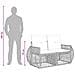 Set Divano da Giardino 12 pcs Nero polyrattan - Foto miniatura 9