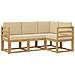 Set di divani da esterno con cuscino 4 pcs Bianco e Beige - Foto miniatura 1