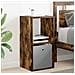 Comodino 2 pcs Rovere fumé 35 x 32 x 68,5 cm Legno multistrato - Foto miniatura 4