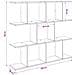 Scaffale da parete Grigio Cemento 102 x 20 x 96 cm - Foto miniatura 8