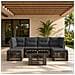 Set Divano da Giardino 7 pz Grigio polyrattan - Foto miniatura 4