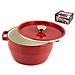 Cocotte 2 Maniglie con Coperchio ad Induzione 24 cm Rosso - Foto miniatura 1