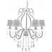 Lampadario Vetro 2300 Cristalli, 6 Luci, A Sospensione - Foto miniatura 5