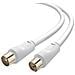 Cavo Antenna Tv Maschio Femmina Coxial 9.5mm Pvc 1.5m Bianco - Foto miniatura 5