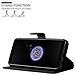 Custodia Compatibile Con Samsung Galaxy S9 In Nero Carbone - Coperchio Protettiva Con Chiusura Magnetica, Funzione Stand E Tasca Per Le Carte - Foto miniatura 6