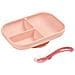 Set 913456 Per Pasti Piatto Con Scomparti In Silicon Con Ventosa + Cucchiaio In Silicone Aderisce Al Tavolo / Ripiano Del Seggiolone Rosa - Foto miniatura 8